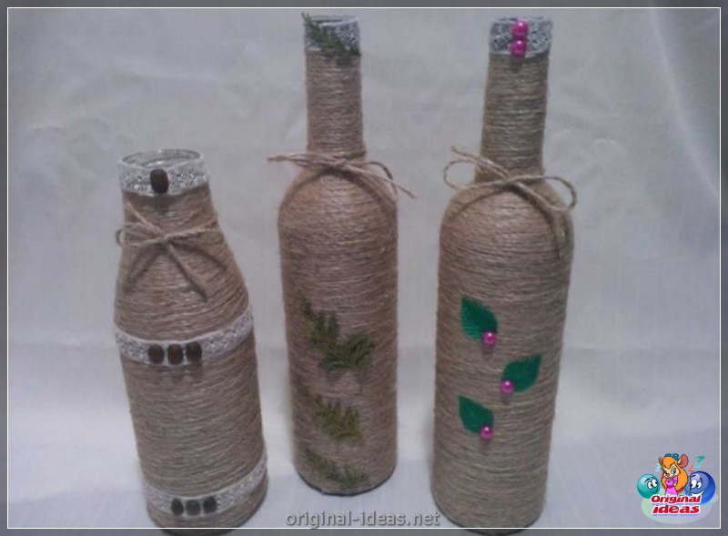 Décor de bouteille: options de conception intérieure et festive pour les bouteilles (100 photos) (intérieure) Décor de bouteille: options de conception intérieure et festive pour les bouteilles (100 photos)