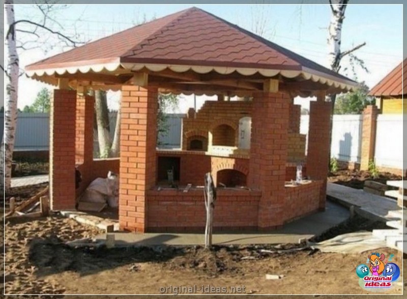 Construção de Gazebo DIY -75 fotos e vídeos de etapa -Etapa de construção de arboros (construção) Construção de Gazebo DIY -75 fotos e vídeos de etapa -Etapa de construção de arboros