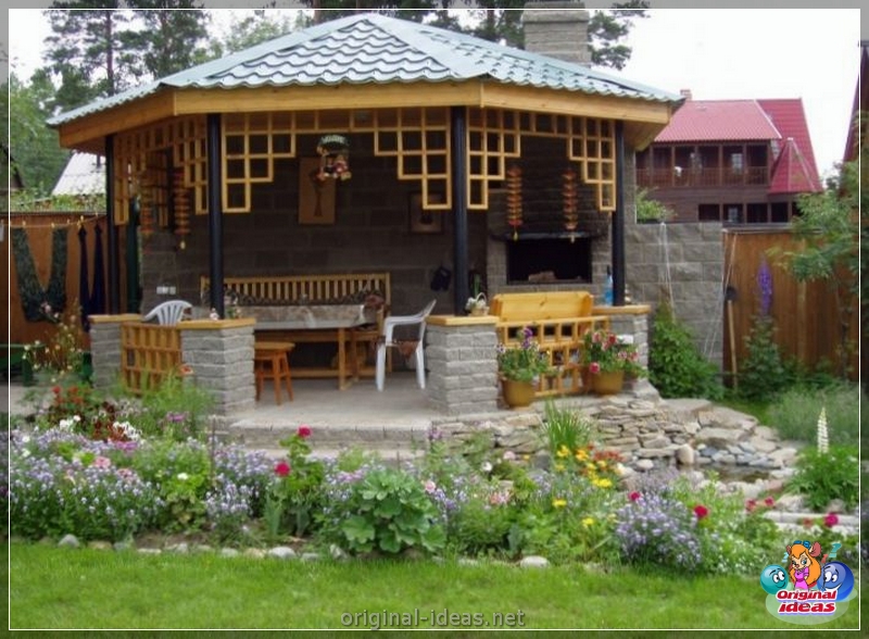 Construção de Gazebo DIY -75 fotos e vídeos de etapa -Etapa de construção de arboros (construção) Construção de Gazebo DIY -75 fotos e vídeos de etapa -Etapa de construção de arboros