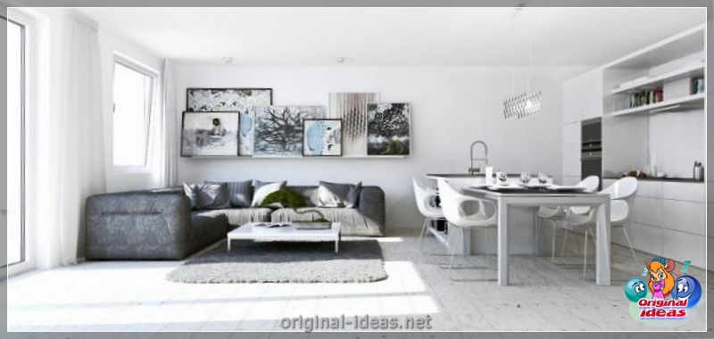 Salon gris: 100 photos de choix de meubles, de revêtements de sol, de murs et de plafond en gris (meubles) Salon gris: 100 photos de choix de meubles, de revêtements de sol, de murs et de plafond en gris