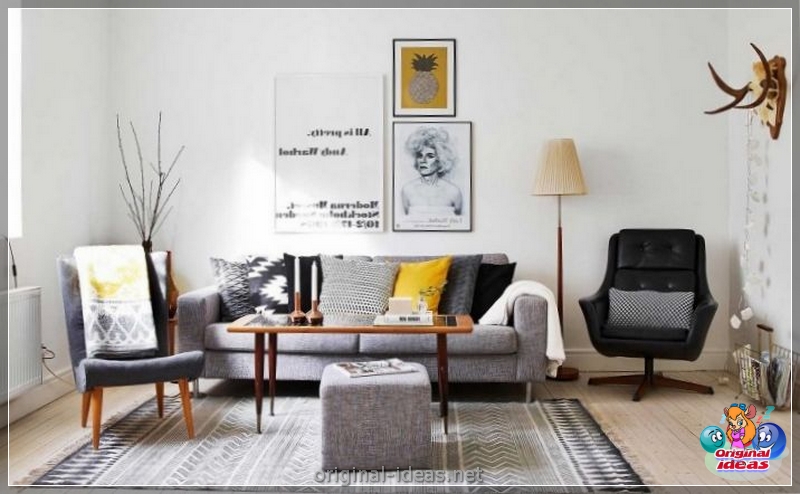 Salon gris: 100 photos de choix de meubles, de revêtements de sol, de murs et de plafond en gris (salon) Salon gris: 100 photos de choix de meubles, de revêtements de sol, de murs et de plafond en gris