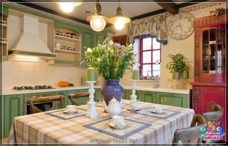 Kitchen in Country Style 2023: Design Caratteristiche, finiture, accessori, foto reali nell'appartamento, in una casa privata (design) Kitchen in Country Style 2023: Design Caratteristiche, finiture, accessori, foto reali nell'appartamento, in una casa privata