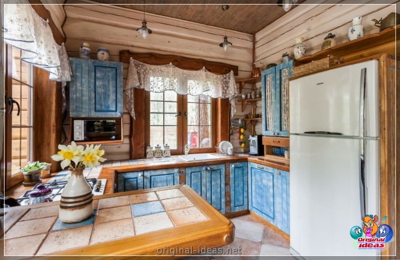 Kitchen in Country Style 2023: Design Caratteristiche, finiture, accessori, foto reali nell'appartamento, in una casa privata (design) Kitchen in Country Style 2023: Design Caratteristiche, finiture, accessori, foto reali nell'appartamento, in una casa privata