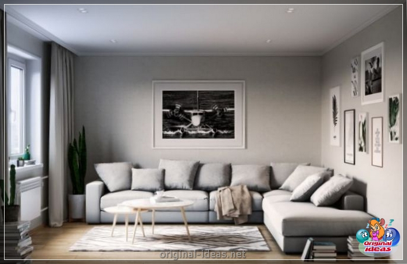 Sala de estar en el estilo escandinavo 2023: en una casa privada, en un apartamento pequeño, con chimenea, una foto interior (sala) Sala de estar en el estilo escandinavo 2023: en una casa privada, en un apartamento pequeño, con chimenea, una foto interior