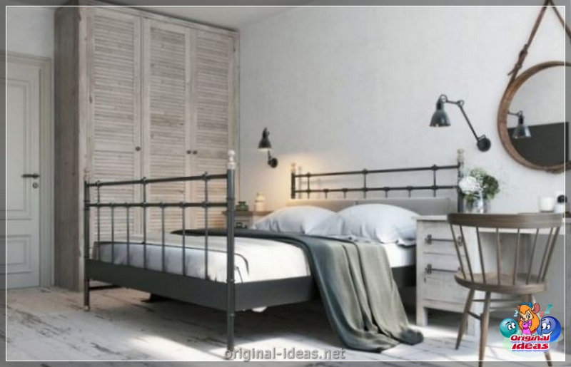 O interior do quarto no estilo escandinavo 2023: novos itens, com papel de parede, em tons cinzentos, com móveis brancos, fotos reais (estilo) O interior do quarto no estilo escandinavo 2023: novos itens, com papel de parede, em tons cinzentos, com móveis brancos, fotos reais
