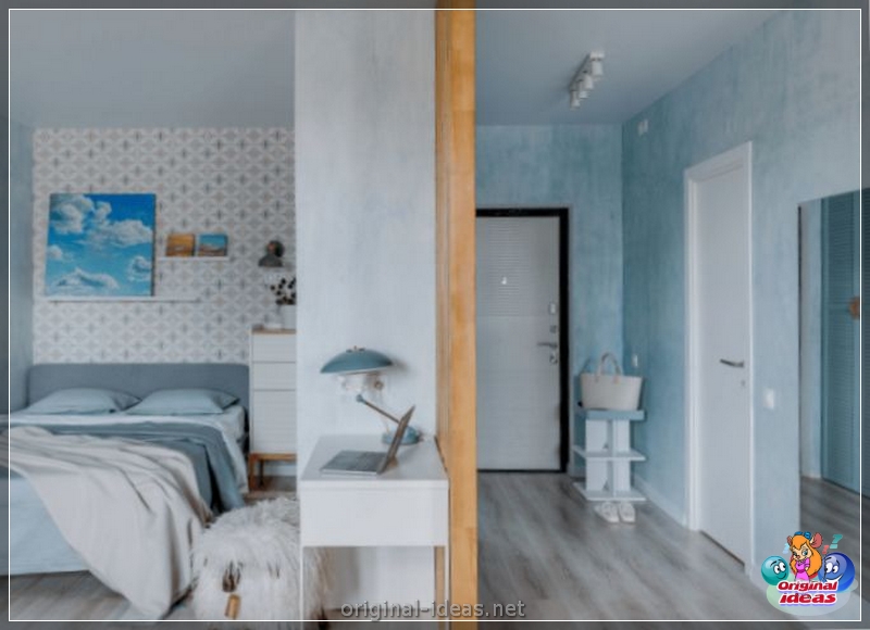 O interior do quarto no estilo escandinavo 2023: novos itens, com papel de parede, em tons cinzentos, com móveis brancos, fotos reais (estilo) O interior do quarto no estilo escandinavo 2023: novos itens, com papel de parede, em tons cinzentos, com móveis brancos, fotos reais