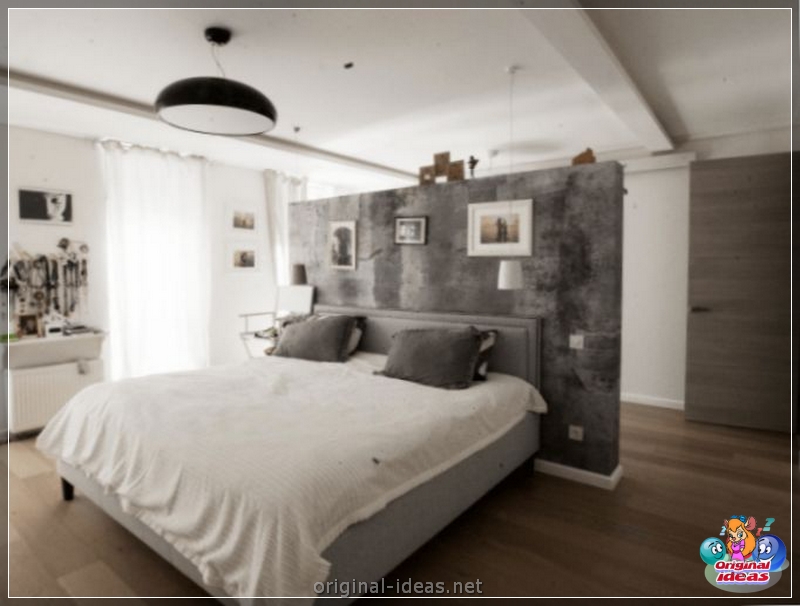 O interior do quarto no estilo escandinavo 2023: novos itens, com papel de parede, em tons cinzentos, com móveis brancos, fotos reais (estilo) O interior do quarto no estilo escandinavo 2023: novos itens, com papel de parede, em tons cinzentos, com móveis brancos, fotos reais