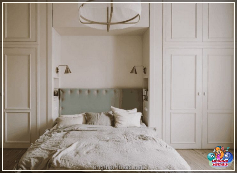 O interior do quarto no estilo escandinavo 2023: novos itens, com papel de parede, em tons cinzentos, com móveis brancos, fotos reais (interior) O interior do quarto no estilo escandinavo 2023: novos itens, com papel de parede, em tons cinzentos, com móveis brancos, fotos reais