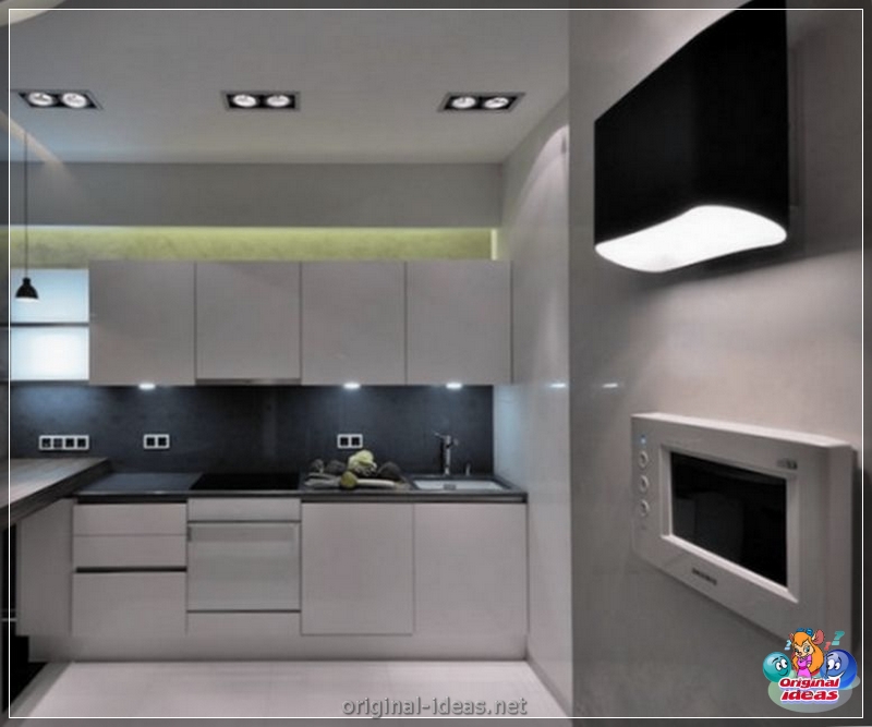 Cuisine en haute technologie 2023 Style dans un petit appartement: caractéristiques de conception, idées de design d'intérieur modernes, vraies photos (2023) Cuisine en haute technologie 2023 Style dans un petit appartement: caractéristiques de conception, idées de design d'intérieur modernes, vraies photos