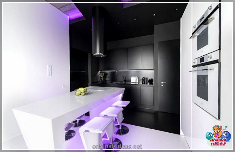 Cuisine en haute technologie 2023 Style dans un petit appartement: caractéristiques de conception, idées de design d'intérieur modernes, vraies photos (2023) Cuisine en haute technologie 2023 Style dans un petit appartement: caractéristiques de conception, idées de design d'intérieur modernes, vraies photos