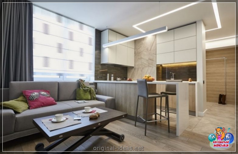 Cuisine en haute technologie 2023 Style dans un petit appartement: caractéristiques de conception, idées de design d'intérieur modernes, vraies photos (cuisine) Cuisine en haute technologie 2023 Style dans un petit appartement: caractéristiques de conception, idées de design d'intérieur modernes, vraies photos