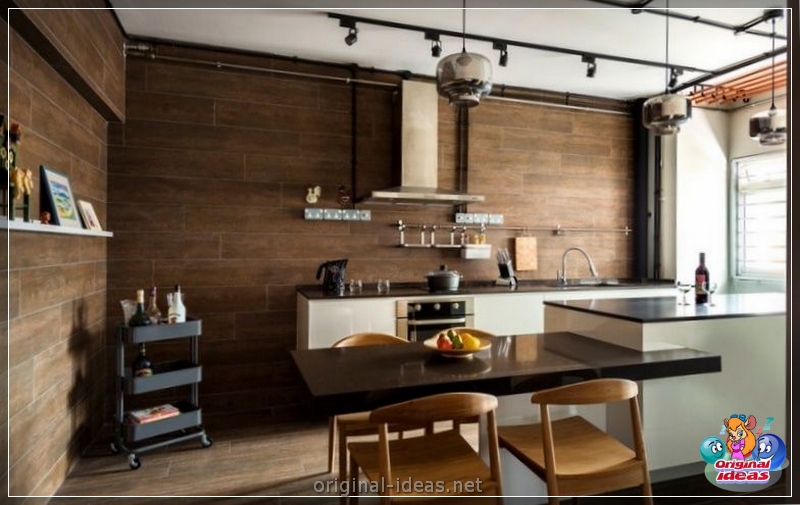 Cuisine en haute technologie 2023 Style dans un petit appartement: caractéristiques de conception, idées de design d'intérieur modernes, vraies photos (cuisine) Cuisine en haute technologie 2023 Style dans un petit appartement: caractéristiques de conception, idées de design d'intérieur modernes, vraies photos