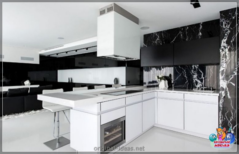Cuisine en haute technologie 2023 Style dans un petit appartement: caractéristiques de conception, idées de design d'intérieur modernes, vraies photos (cuisine) Cuisine en haute technologie 2023 Style dans un petit appartement: caractéristiques de conception, idées de design d'intérieur modernes, vraies photos