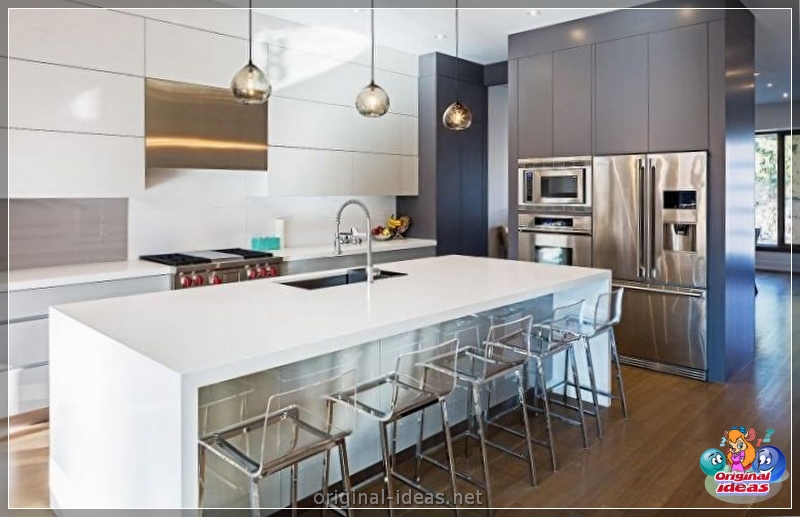 Cuisine en haute technologie 2023 Style dans un petit appartement: caractéristiques de conception, idées de design d'intérieur modernes, vraies photos (cuisine) Cuisine en haute technologie 2023 Style dans un petit appartement: caractéristiques de conception, idées de design d'intérieur modernes, vraies photos