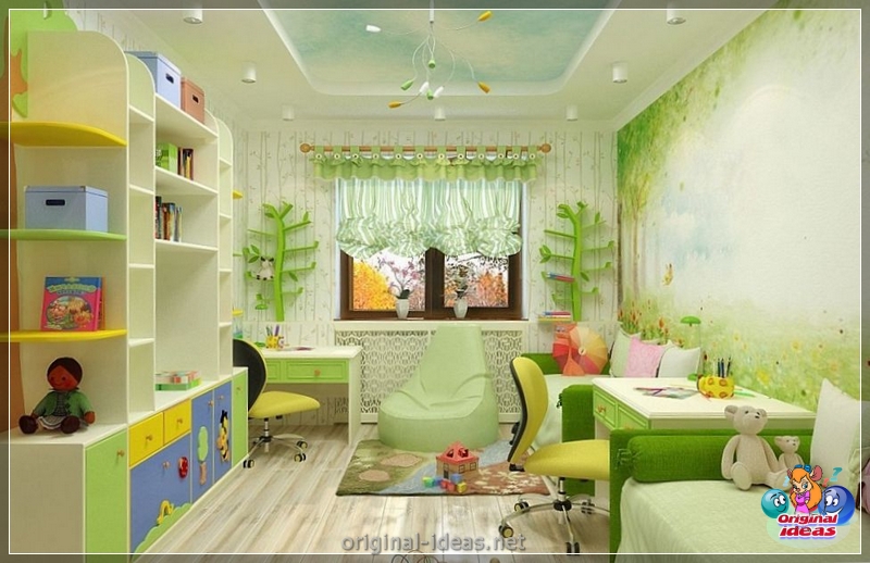Quarto para crianças para diversas crianças: zoneando as instalações, idéias interessantes, opções de design de interiores, fotos (crianças) Quarto para crianças para diversas crianças: zoneando as instalações, idéias interessantes, opções de design de interiores, fotos