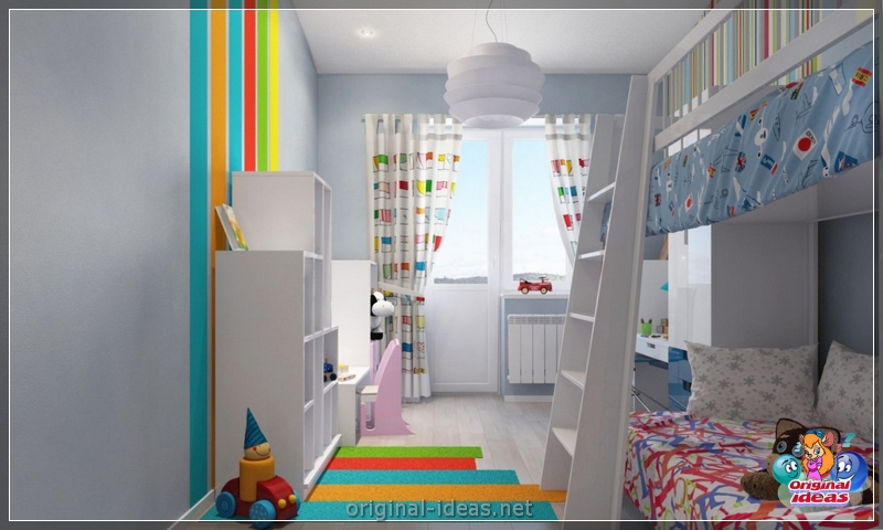 Quarto para crianças para diversas crianças: zoneando as instalações, idéias interessantes, opções de design de interiores, fotos (quarto) Quarto para crianças para diversas crianças: zoneando as instalações, idéias interessantes, opções de design de interiores, fotos