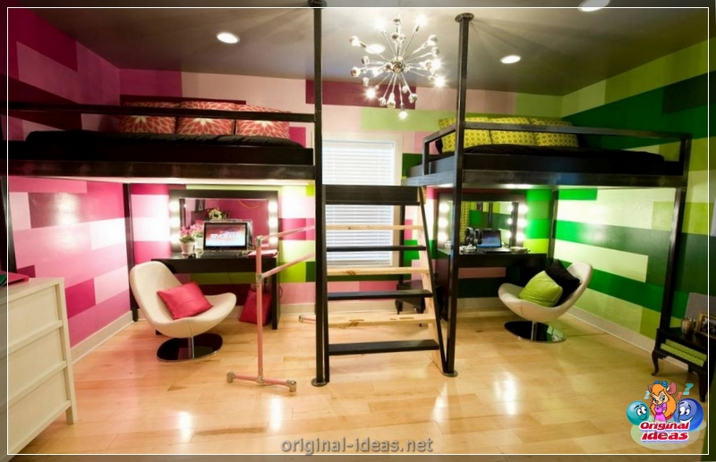 Quarto para crianças para diversas crianças: zoneando as instalações, idéias interessantes, opções de design de interiores, fotos (quarto) Quarto para crianças para diversas crianças: zoneando as instalações, idéias interessantes, opções de design de interiores, fotos