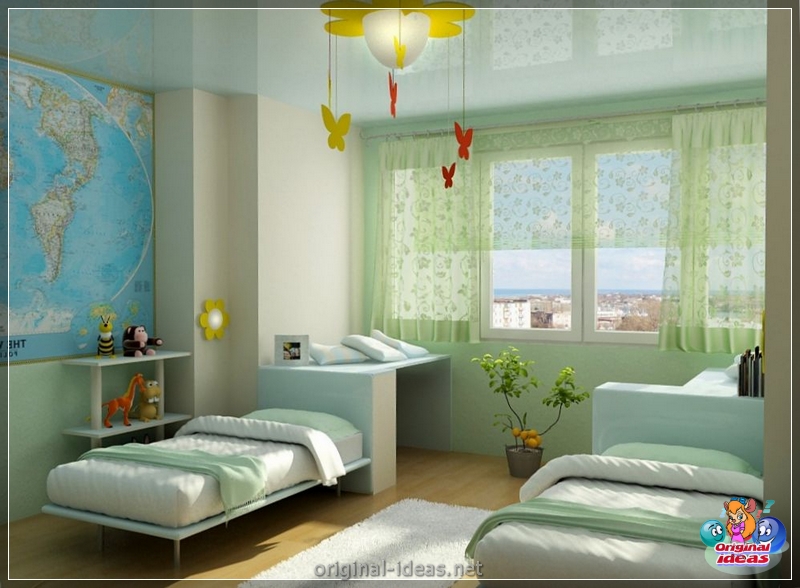 Quarto para crianças para diversas crianças: zoneando as instalações, idéias interessantes, opções de design de interiores, fotos (para) Quarto para crianças para diversas crianças: zoneando as instalações, idéias interessantes, opções de design de interiores, fotos