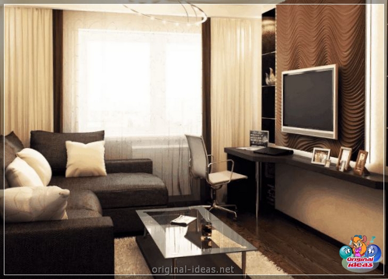 Interno di un piccolo soggiorno: caratteristiche di design, idee di design moderne, foto reali (caratteristiche) Interno di un piccolo soggiorno: caratteristiche di design, idee di design moderne, foto reali
