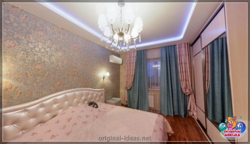 Plafond extensible dans la chambre: méthodes d'installation, options d'utilisation et exemples d'installation (125 photos + vidéo) (chambre) Plafond extensible dans la chambre: méthodes d'installation, options d'utilisation et exemples d'installation (125 photos + vidéo)