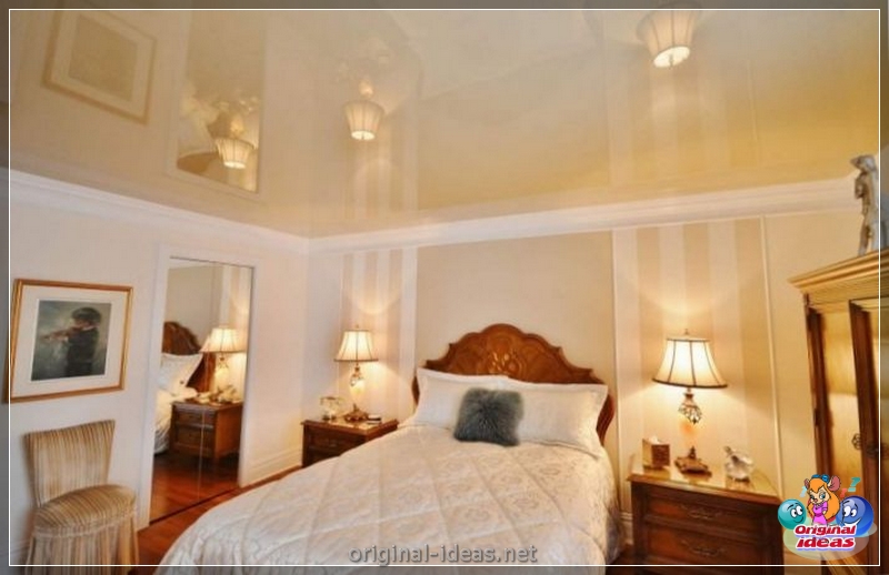 Plafond extensible dans la chambre: méthodes d'installation, options d'utilisation et exemples d'installation (125 photos + vidéo) (dans) Plafond extensible dans la chambre: méthodes d'installation, options d'utilisation et exemples d'installation (125 photos + vidéo)