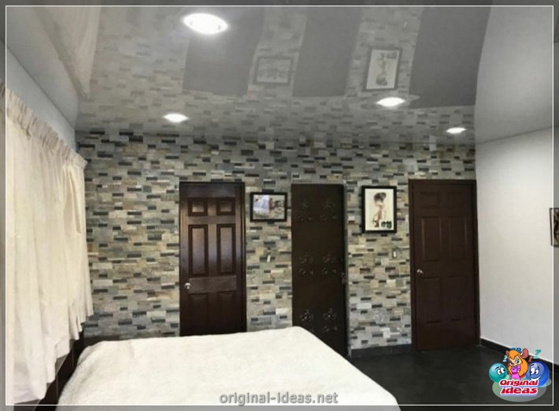 Plafond extensible dans la chambre: méthodes d'installation, options d'utilisation et exemples d'installation (125 photos + vidéo) (chambre) Plafond extensible dans la chambre: méthodes d'installation, options d'utilisation et exemples d'installation (125 photos + vidéo)