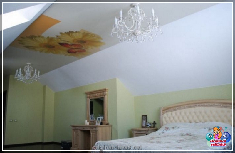 Plafond extensible dans la chambre: méthodes d'installation, options d'utilisation et exemples d'installation (125 photos + vidéo) (chambre) Plafond extensible dans la chambre: méthodes d'installation, options d'utilisation et exemples d'installation (125 photos + vidéo)