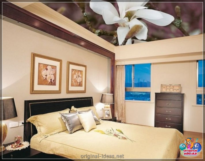 Plafond extensible dans la chambre: méthodes d'installation, options d'utilisation et exemples d'installation (125 photos + vidéo) (chambre) Plafond extensible dans la chambre: méthodes d'installation, options d'utilisation et exemples d'installation (125 photos + vidéo)