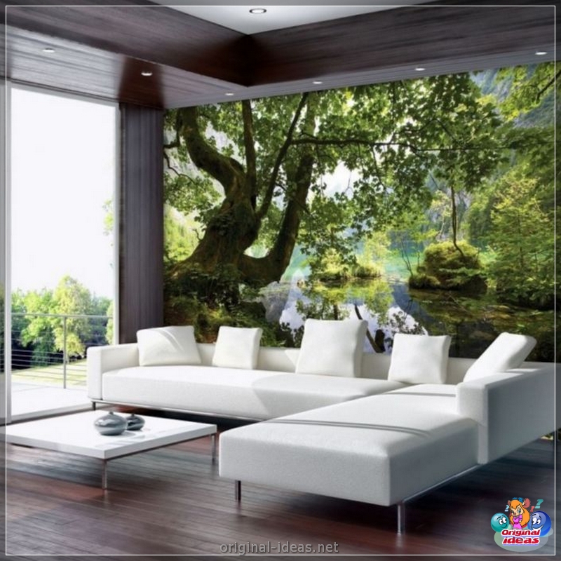 Fond d'écran dans le salon: 145 photos des meilleures idées élégantes et du beau design (dans) Fond d'écran dans le salon: 145 photos des meilleures idées élégantes et du beau design