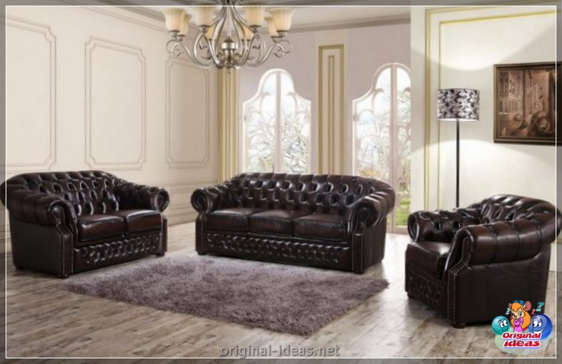Meubles en cuir pour le salon: 85 photos d'exemples d'utilisation moderne de la peau dans le design d'intérieur (cuir) Meubles en cuir pour le salon: 85 photos d'exemples d'utilisation moderne de la peau dans le design d'intérieur