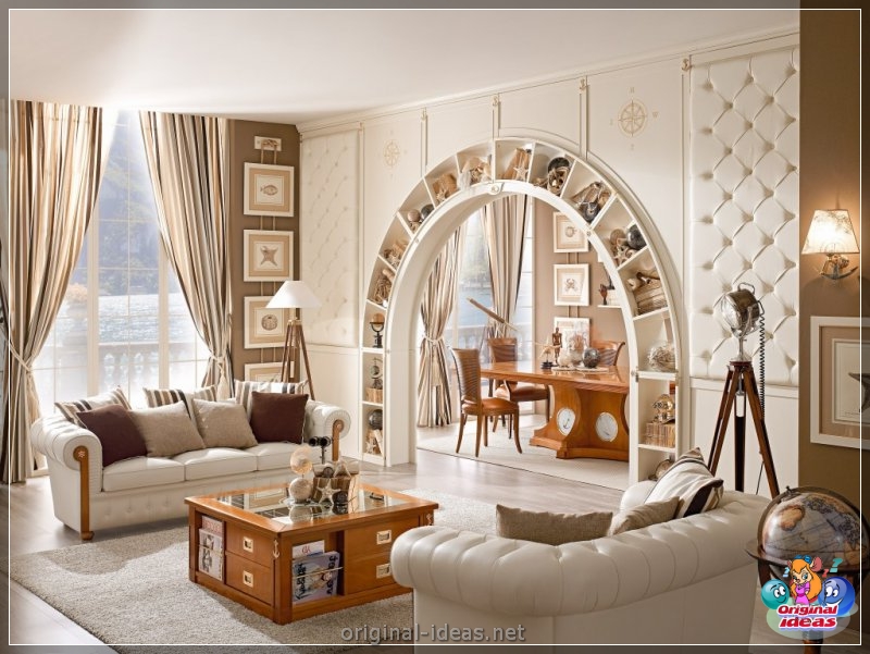 Arch in the living room - TOP 100 photos of the most interesting and beautiful ideas! (arch, living, room, photos, most, beautiful) Arch in the living room - TOP 100 photos of the most interesting and beautiful ideas!