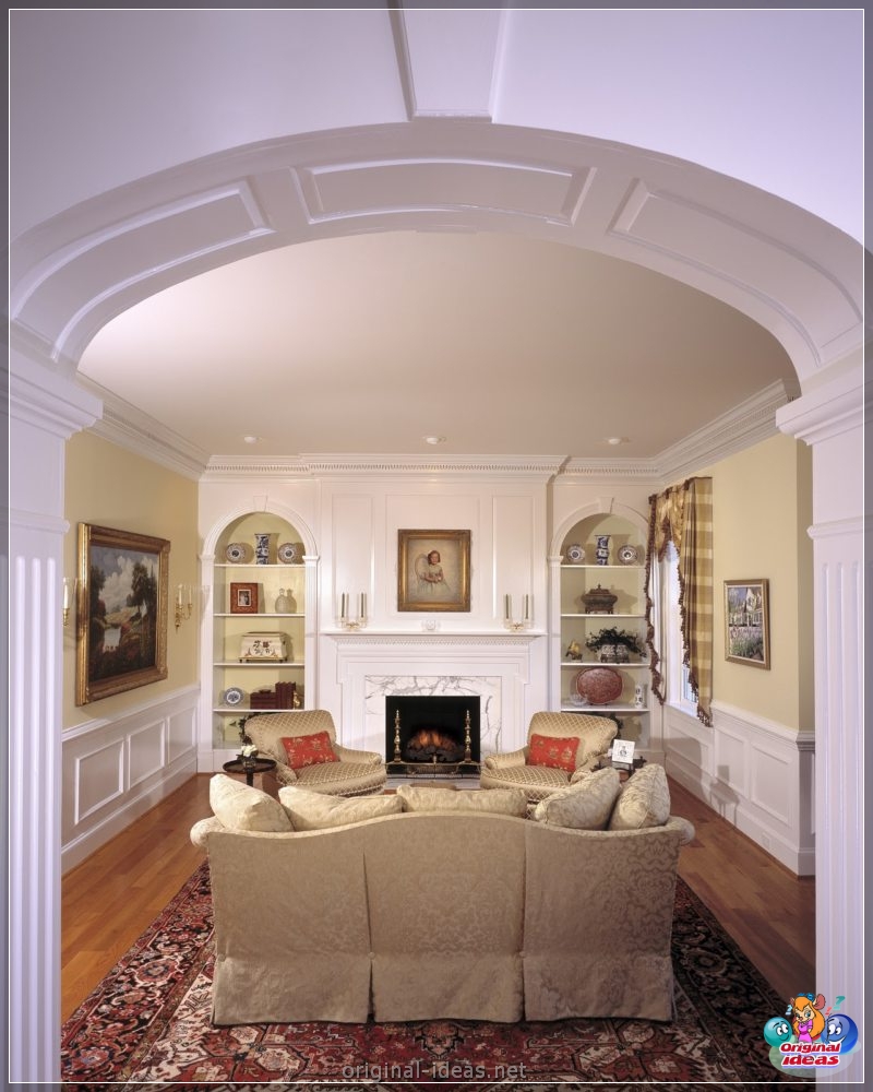 Arch in the living room - TOP 100 photos of the most interesting and beautiful ideas! (arch, living, room, photos, most, beautiful) Arch in the living room - TOP 100 photos of the most interesting and beautiful ideas!