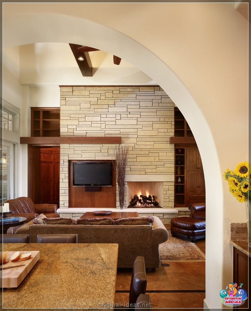 Arch in the living room - TOP 100 photos of the most interesting and beautiful ideas! (arch, living, room, photos, most, beautiful) Arch in the living room - TOP 100 photos of the most interesting and beautiful ideas!