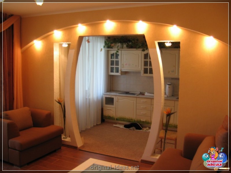 Arch in the living room - TOP 100 photos of the most interesting and beautiful ideas! (arch, living, room, photos, most, beautiful) Arch in the living room - TOP 100 photos of the most interesting and beautiful ideas!