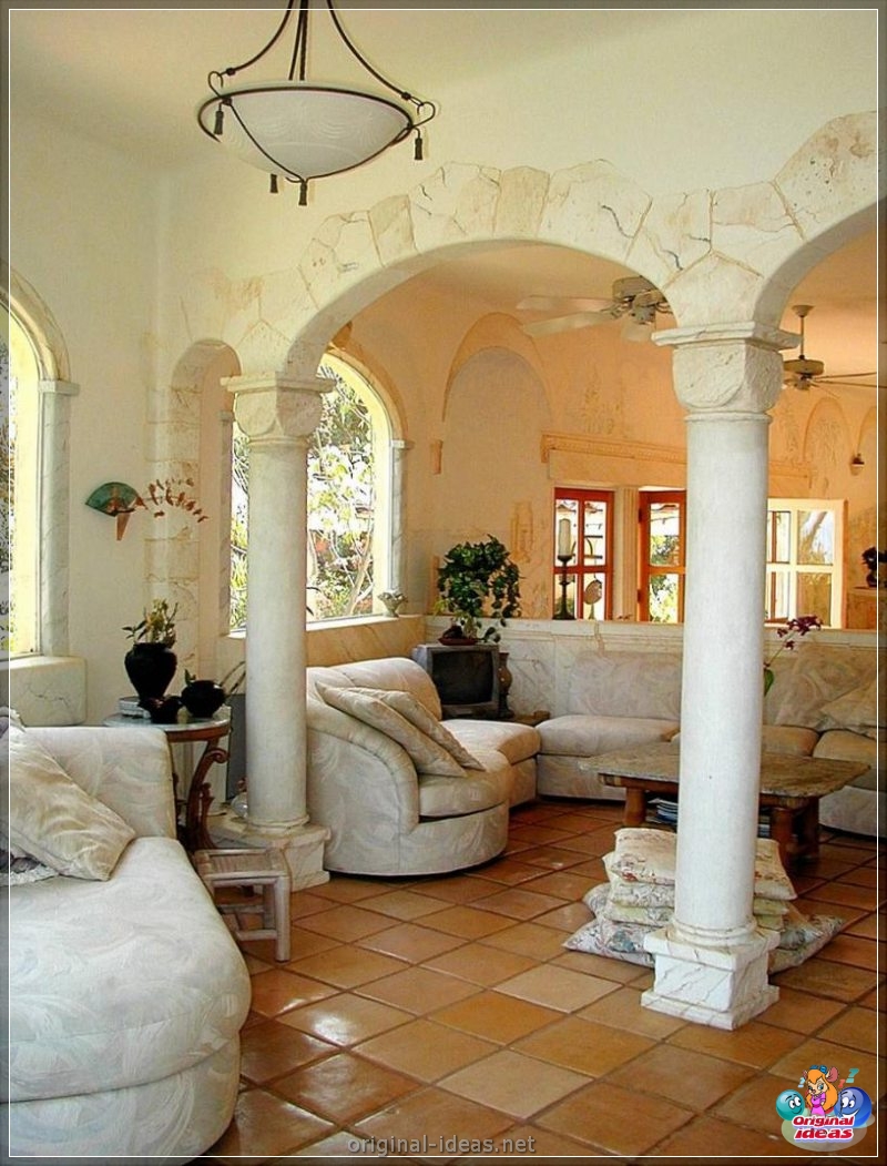Arch in the living room - TOP 100 photos of the most interesting and beautiful ideas! (arch, living, room, photos, most, beautiful) Arch in the living room - TOP 100 photos of the most interesting and beautiful ideas!