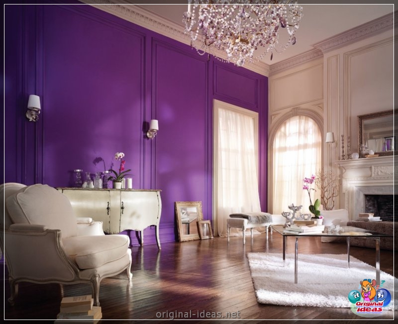 Violet walls - 50 real photos of a beautiful combination (violet, walls, beautiful, combination, purple paint walls, purple walls interior) Violet walls - 50 real photos of a beautiful combination