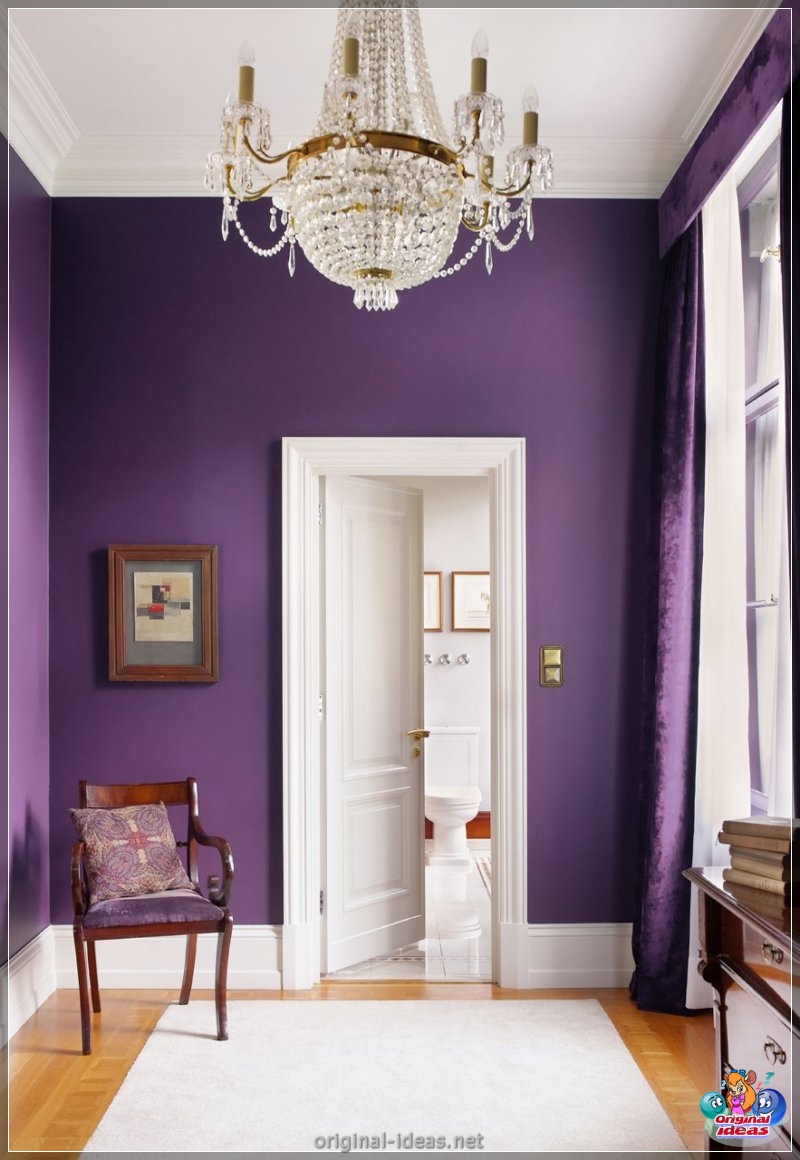 Violet walls - 50 real photos of a beautiful combination (violet, walls, beautiful, combination, purple paint walls, purple walls interior) Violet walls - 50 real photos of a beautiful combination