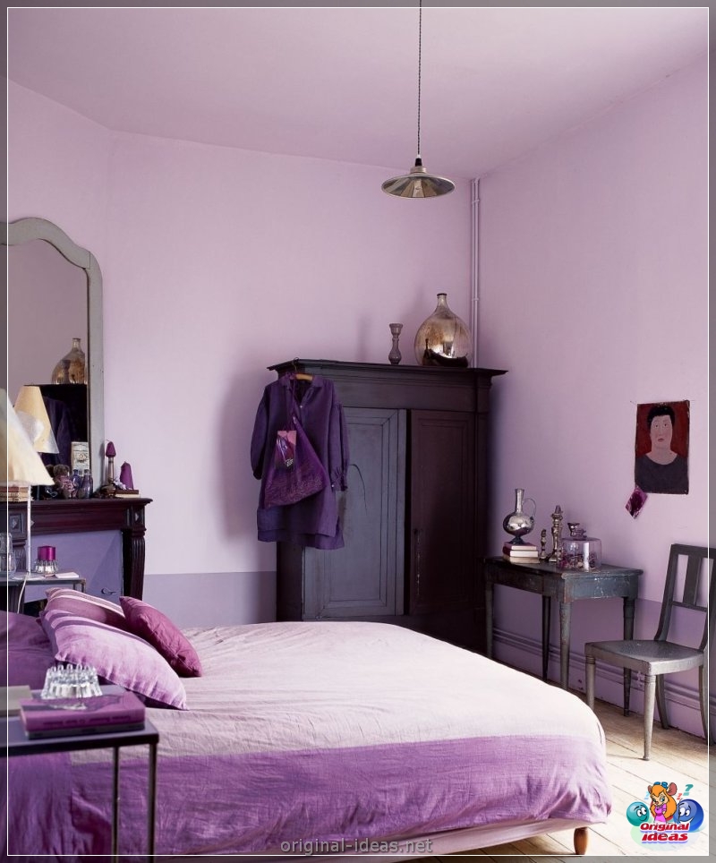 Violet walls - 50 real photos of a beautiful combination (violet, walls, beautiful, combination, purple paint walls, purple walls interior) Violet walls - 50 real photos of a beautiful combination
