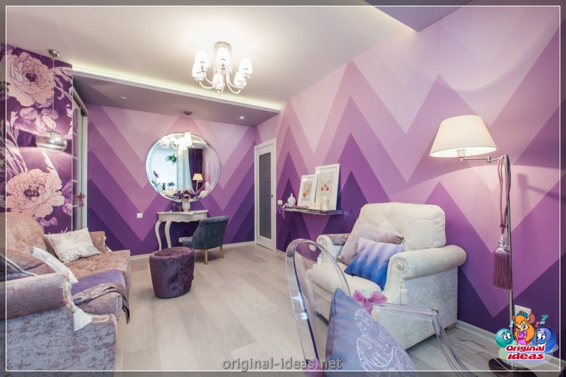 Violet walls - 50 real photos of a beautiful combination (violet, walls, beautiful, combination, purple paint walls, purple walls interior) Violet walls - 50 real photos of a beautiful combination