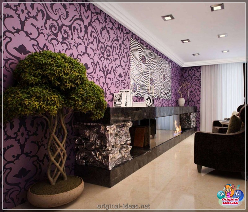 Violet walls - 50 real photos of a beautiful combination (violet, walls, beautiful, combination, purple paint walls, purple walls interior) Violet walls - 50 real photos of a beautiful combination