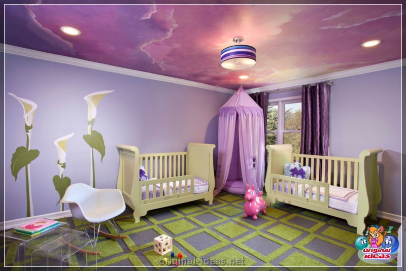 Violet walls - 50 real photos of a beautiful combination (violet, walls, beautiful, combination, purple paint walls, purple walls interior) Violet walls - 50 real photos of a beautiful combination