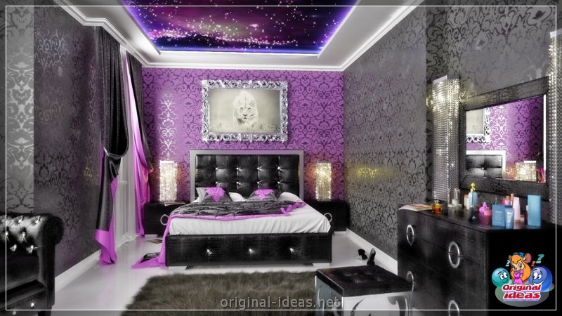 Violet walls - 50 real photos of a beautiful combination (violet, walls, beautiful, combination, purple paint walls, purple walls interior) Violet walls - 50 real photos of a beautiful combination