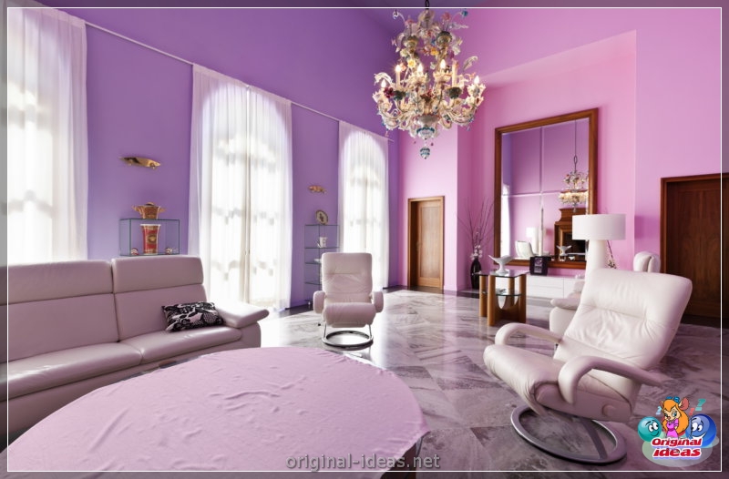 Violet walls - 50 real photos of a beautiful combination (violet, walls, beautiful, combination, purple paint walls, purple walls interior) Violet walls - 50 real photos of a beautiful combination