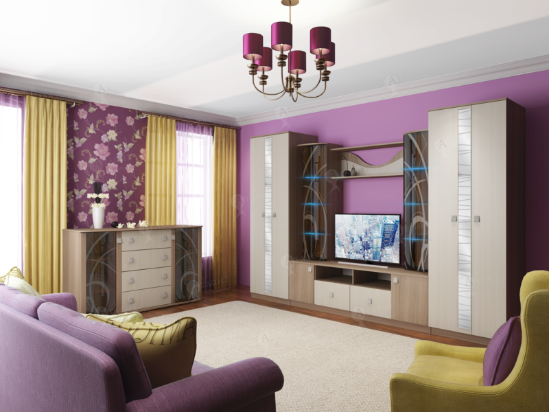 Violet walls - 50 real photos of a beautiful combination (violet, walls, beautiful, combination, purple paint walls, purple walls interior) Violet walls - 50 real photos of a beautiful combination