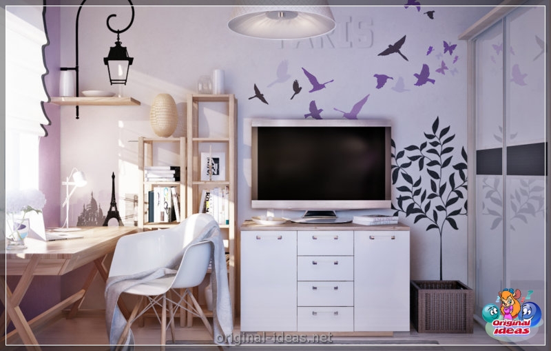 Violet walls - 50 real photos of a beautiful combination (violet, walls, beautiful, combination, purple paint walls, purple walls interior) Violet walls - 50 real photos of a beautiful combination