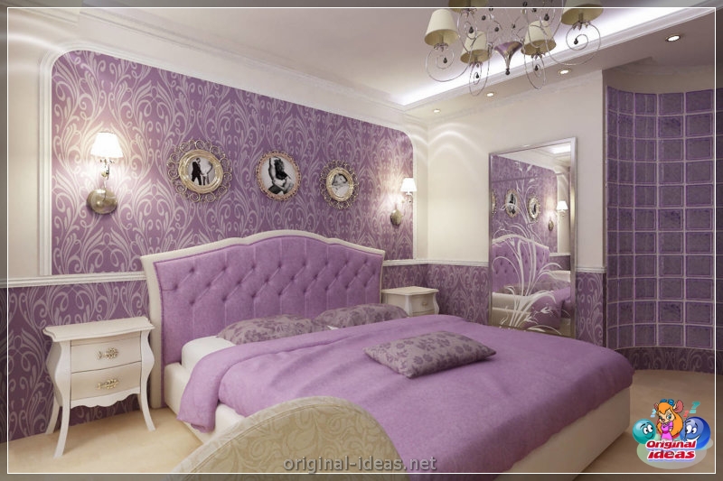 Violet walls - 50 real photos of a beautiful combination (violet, walls, beautiful, combination, purple paint walls, purple walls interior) Violet walls - 50 real photos of a beautiful combination