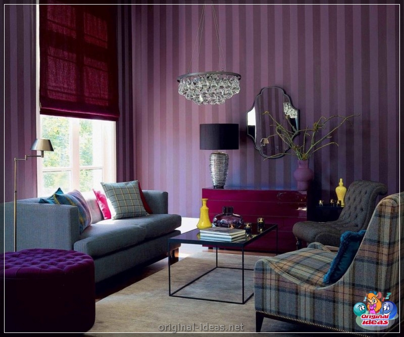 Violet walls - 50 real photos of a beautiful combination (violet, walls, beautiful, combination, purple paint walls, purple walls interior) Violet walls - 50 real photos of a beautiful combination