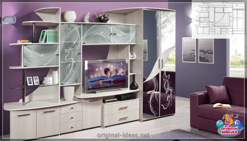 Violet walls - 50 real photos of a beautiful combination (violet, walls, beautiful, combination, purple paint walls, purple walls interior) Violet walls - 50 real photos of a beautiful combination