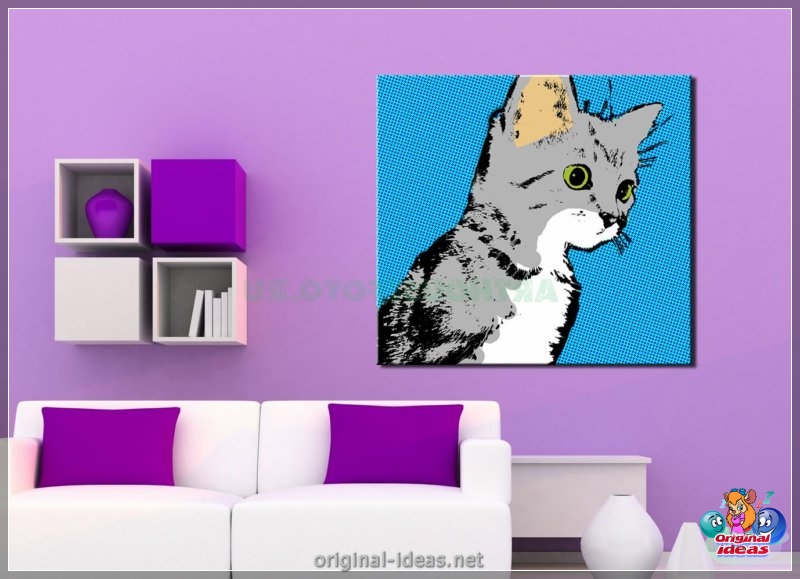 Violet walls - 50 real photos of a beautiful combination (violet, walls, beautiful, combination, purple paint walls, purple walls interior) Violet walls - 50 real photos of a beautiful combination