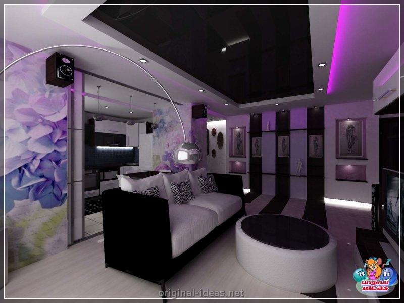 Violet walls - 50 real photos of a beautiful combination (violet, walls, beautiful, combination, purple paint walls, purple walls interior) Violet walls - 50 real photos of a beautiful combination
